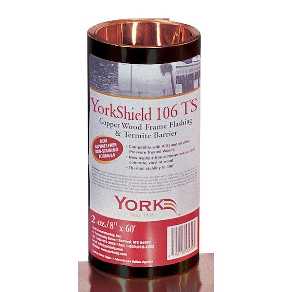York 106 TS 8 in. W X 720 in. L Copper Flashing Copper